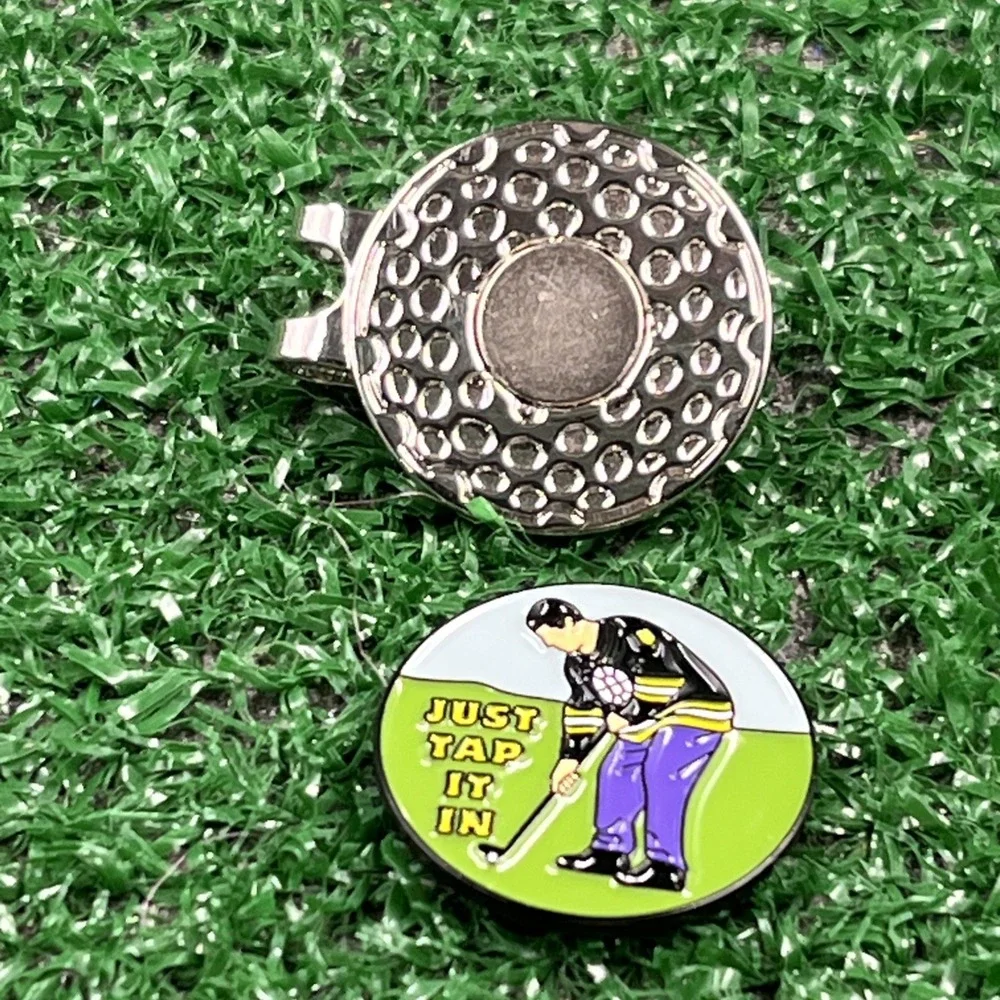 Happy Gilmore Just Tap It‎ In Golf Ball Marker & Magnetic Hat Clip New